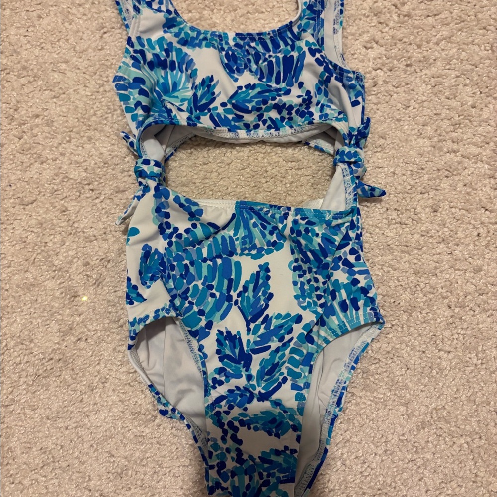Kids Blue Floral Swimsuit